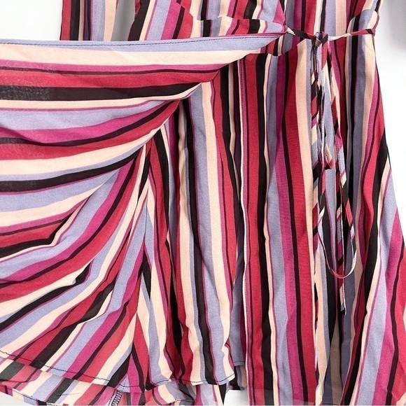 NEW Reformation Gjilena Stripes Wrap Mini Dress US XS - Picture 8 of 9